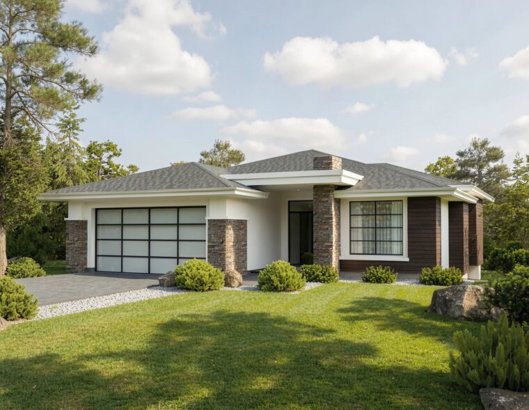 1-2-680 house plan – front rendering