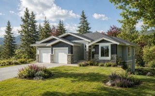 single family bungalow house design in canada