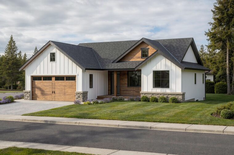 1-3-697 house plan – front rendering