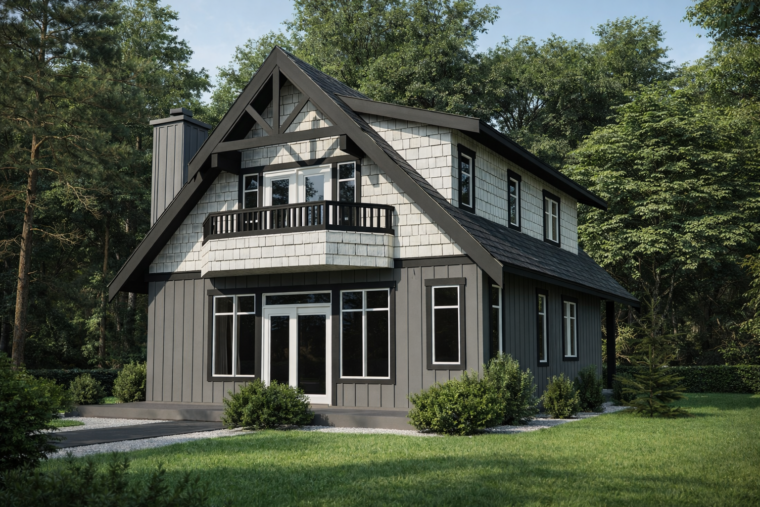 10-2-232 house plan – front rendering