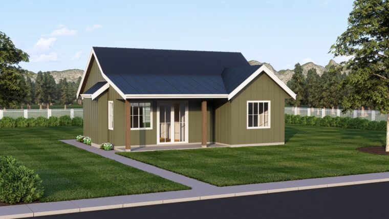 10-2-234 house plan – front rendering