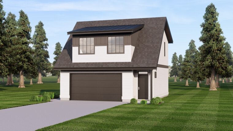 14-1-287 house plan – front rendering
