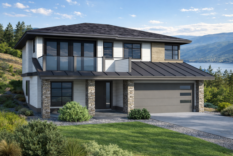 2-3-778 house plan – front rendering