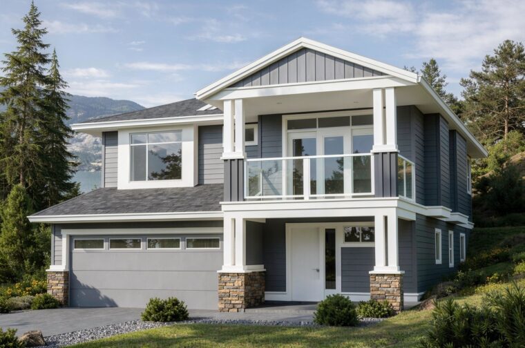 2-3-781 house plan – front rendering