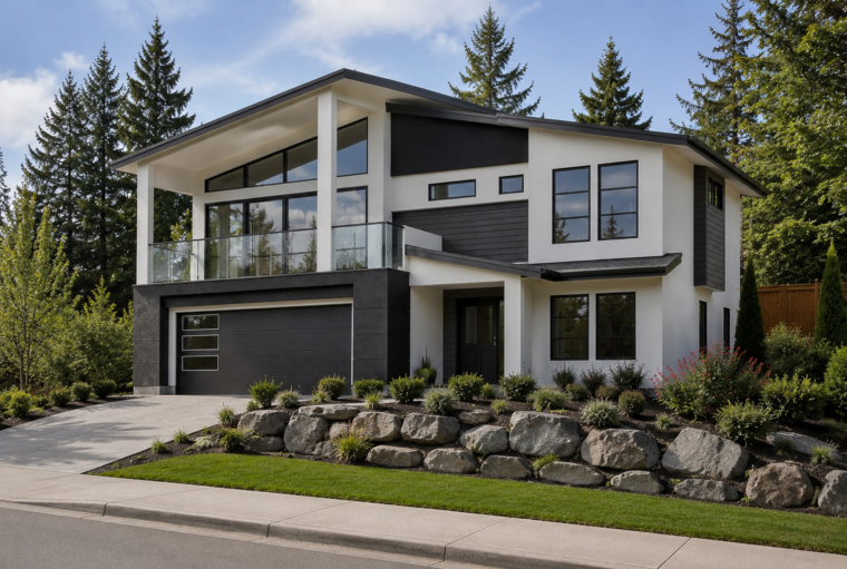 raised bungalow home plan in bc