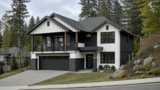 raised bungalow family house plan in bc