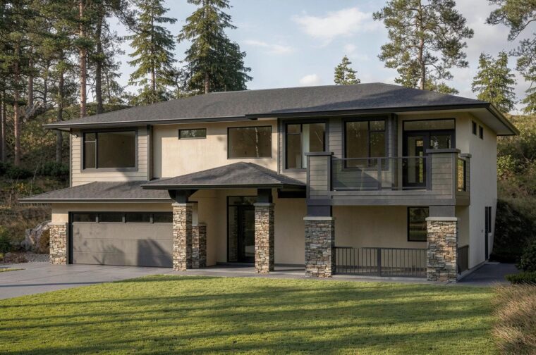 2-4-777 house plan – front rendering