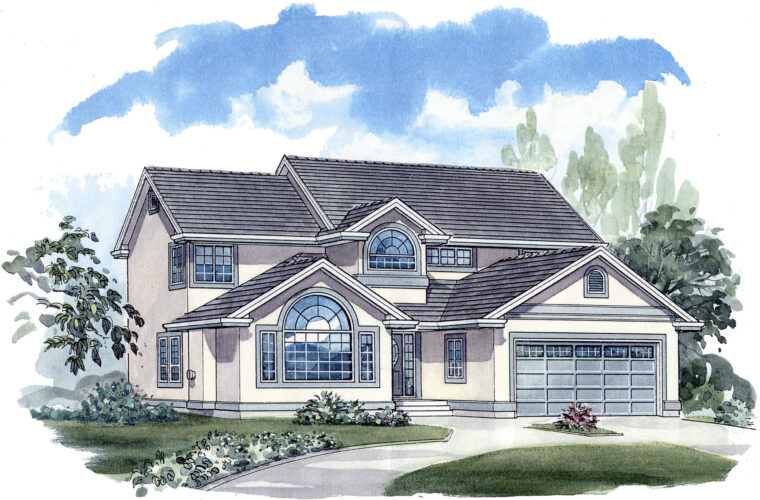 7-4-820 house plan – front rendering