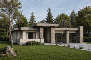 Modern 3 Bedroom Bungalow House Plan in bc