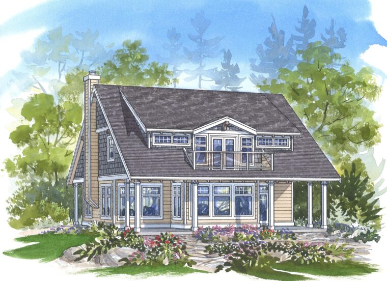 10-3-226 house plan – front rendering
