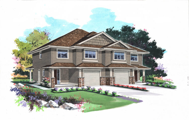8-3-248 house plan – front rendering