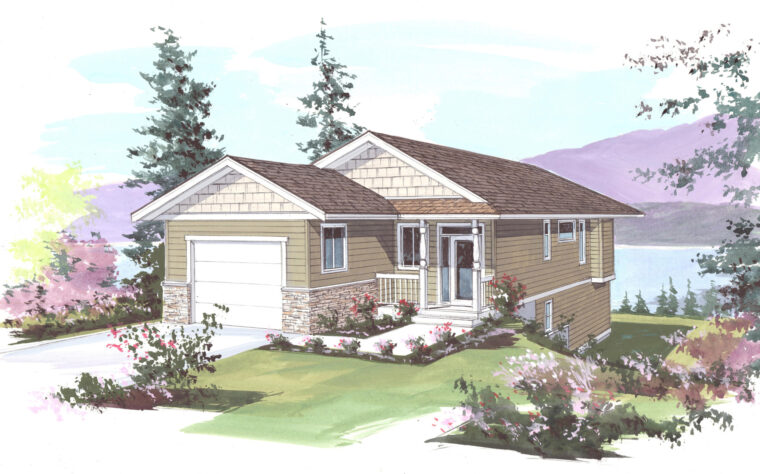 9-2-220 house plan – front rendering