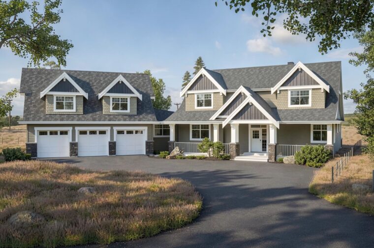 6-4-680 house plan – front rendering