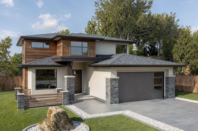 7-3-1017 house plan – front rendering