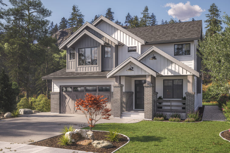 7-3-1026A house plan – front rendering