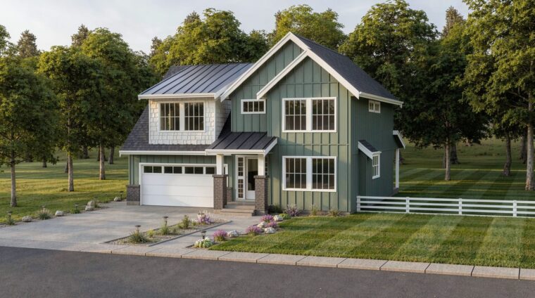 7-3-1030 house plan – front rendering