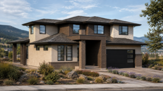 single family two storey modern house design in canada