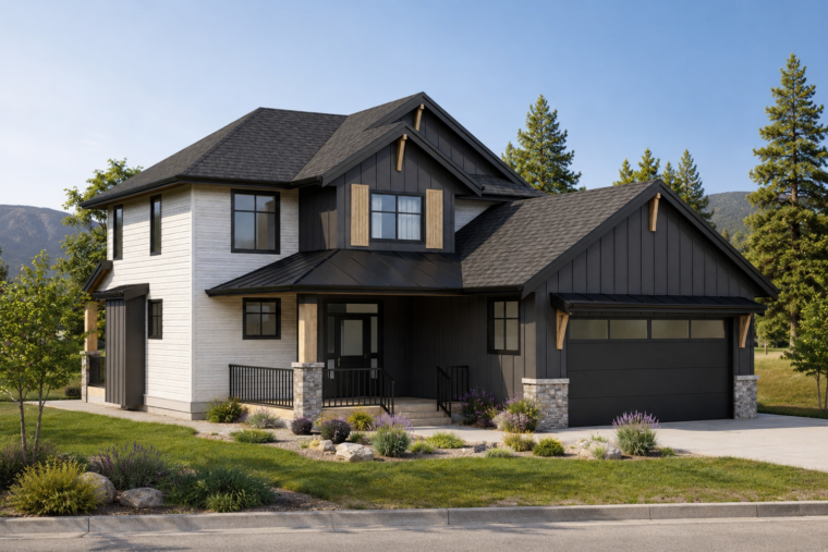 two storey family home design in canada
