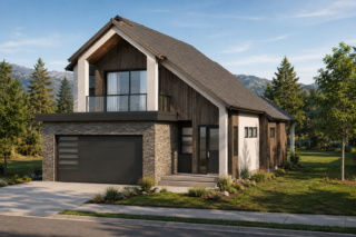 two storey single family home design