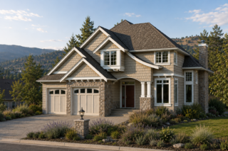 two storey family house design in BC