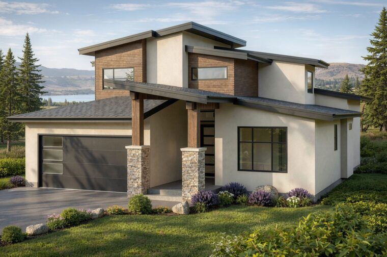 7-4-1014 house plan – front rendering