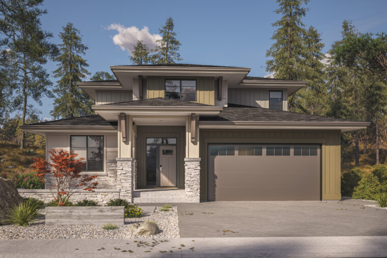 7-4-1025A house plan – front rendering