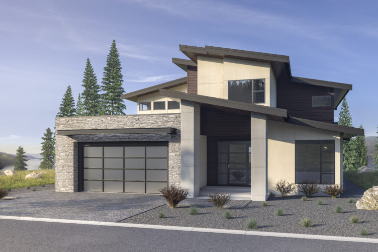 7-4-1027 house plan – front rendering