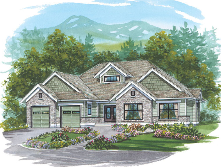 5-3-659 house plan – front rendering