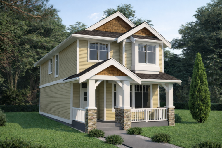 9-3-222 house plan – front rendering