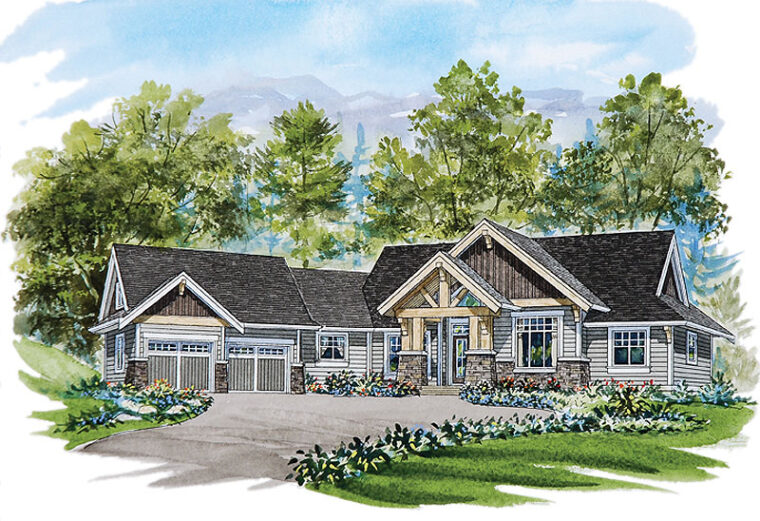 5-3-678 house plan – front rendering