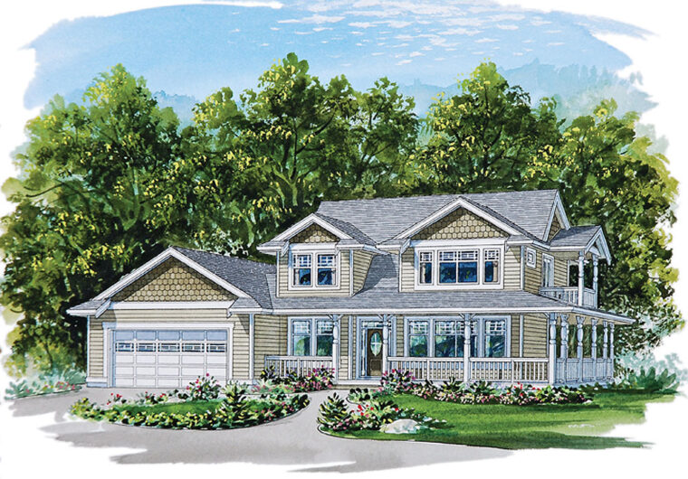 7-3-994 house plan – front rendering