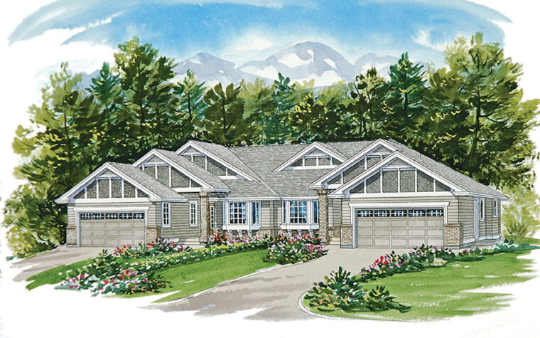 8-3-244 house plan – front rendering