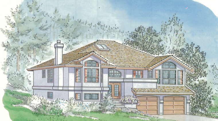 3-3-339 house plan – front rendering