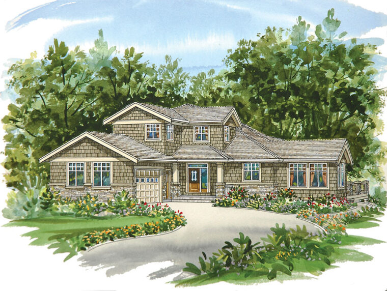 7-3-996 house plan – front rendering